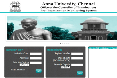 Anna University Student Login | coe1.annauniv.edu - binils.com