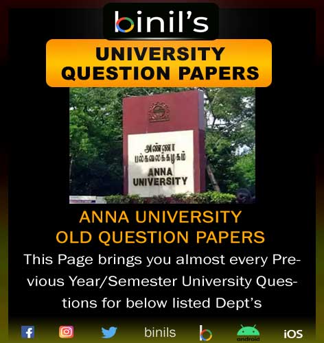 Anna University Previous year question paper