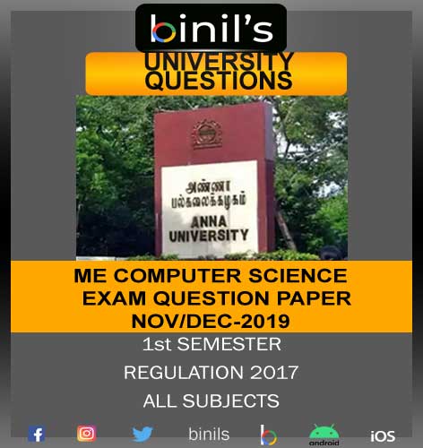 Anna University computer science 2019 Question Papers for 1st Sem