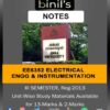 EE6352 Electrical Engineering And Instrumentation Notes