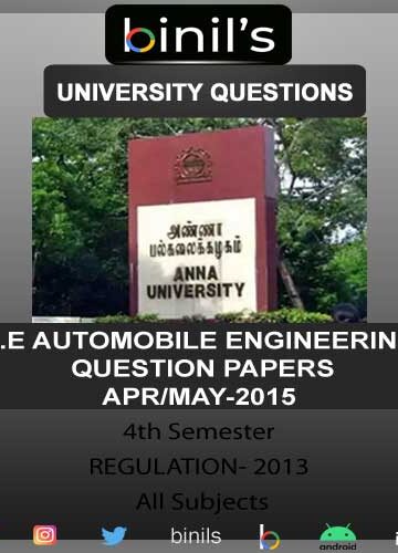 Automobile Question Papers 4th Sem Apr/May 2015 Reg-2013
